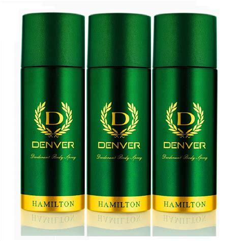 DENVER Hamilton Deodorant - 165ML Each (Pack of 3)| Long Lasting ...