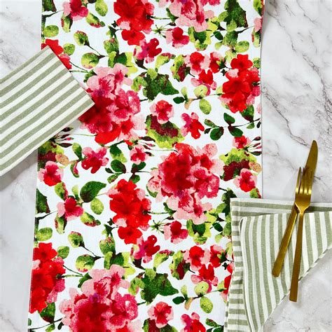 Cherry Blossom Cotton Runner – Bottega Pereira