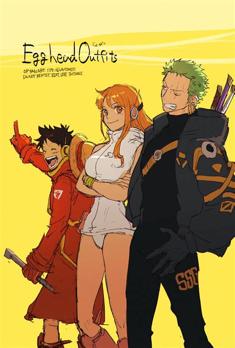 nami, monkey d. luffy, and roronoa zoro (one piece) drawn by plytometo ...