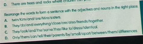 rearrange the words to form a sentences with adjective. - Brainly.in