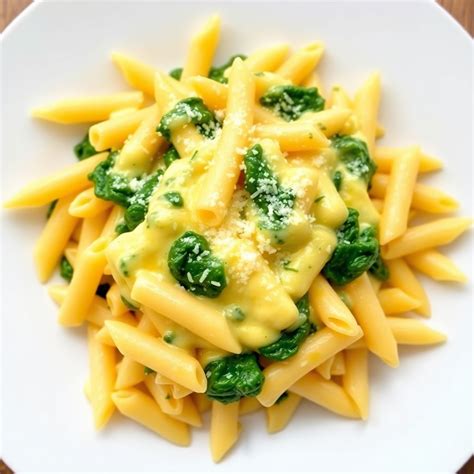 Creamy Spinach and Egg Pasta Recipe | cookAIfood