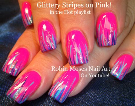 Robin Moses Nail Art: Easy Neon Pink Summer Nails Up and perfect for ...
