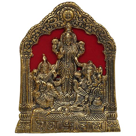 JaipurCrafts Premium Metal Laxmi Ganesha and Saraswati Idol Statue ...