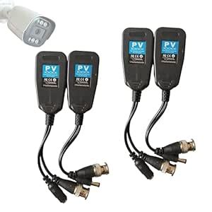 Buy PARUHT 8MP Video Balun Pair Passive BNC DC to Network Transceiver ...