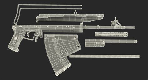 3D APS Underwater Assault Rifle model | 3D Molier International
