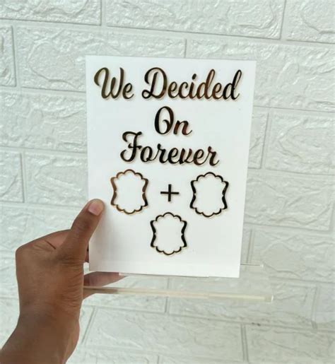 Small Couple Finger Print Acrylic Frame with Stand – Resin Bazaar