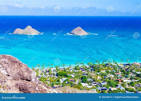 Mokulua Islands, Oahu stock image. Image of coast, beauty - 35654873