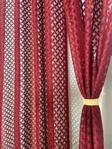 Fabrilia 152 cm (5 ft) Net Semi Transparent Window Curtain (Pack Of 2 ...