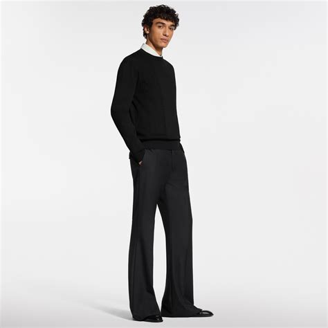Pointelle Cotton-Silk Long-Sleeved Crewneck - For Men | Louis Vuitton India