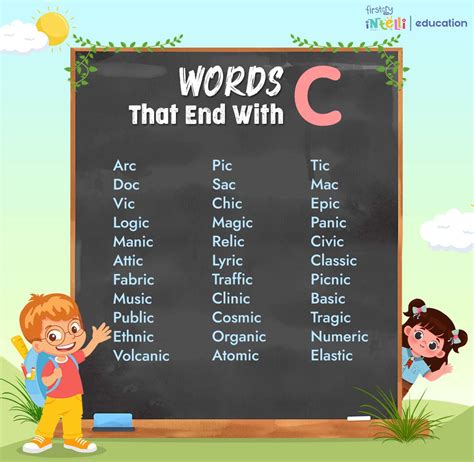 Words That End With C - Teach C Words To Kids