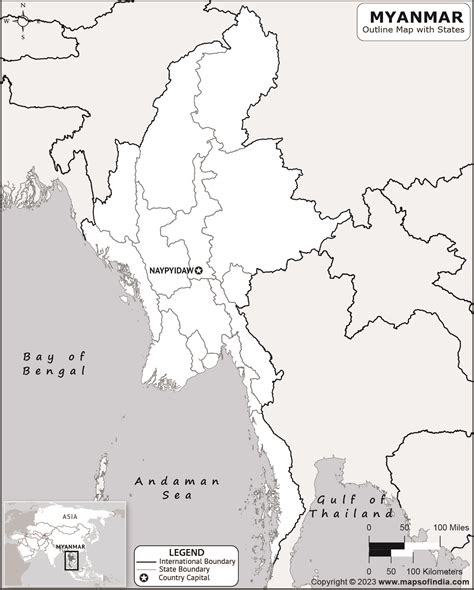 Asia Blank Political Map