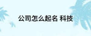 科技公司名称怎么取好？取一个大气的公司名字_起名_若朴堂文化