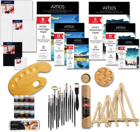 ARTIOS Painting Kit for Artists - 121pcs Painting Set for Adults and ...