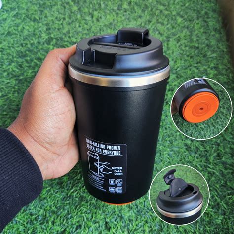 Vacuum Insulated Suction Mug | Black | 380 ml | For Engraving / UV ...