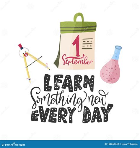 Learn Something New Every Day. Vector. Stock Vector - Illustration of ...