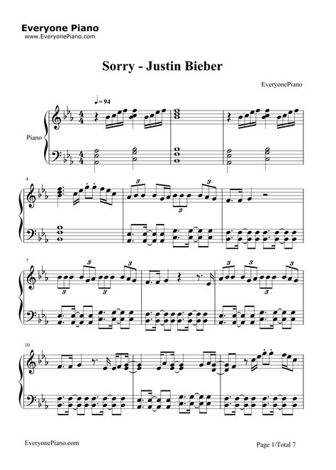 Sorry-Justin Bieber Stave Preview