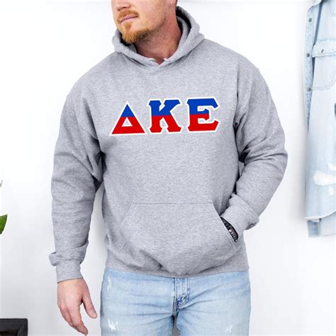 Delta Kappa Epsilon Two Toned Greek Lettered Hooded Sweatshirts - Greek ...