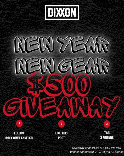 Dixxon USA | ‼️NEW YEAR NEW GEAR GIVEAWAY ALERT‼️ It's 2025, and we want to give one of YOU a ...