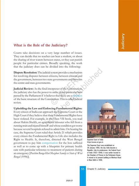 Judiciary - NCERT Book of Class 8 Social And Political Life III