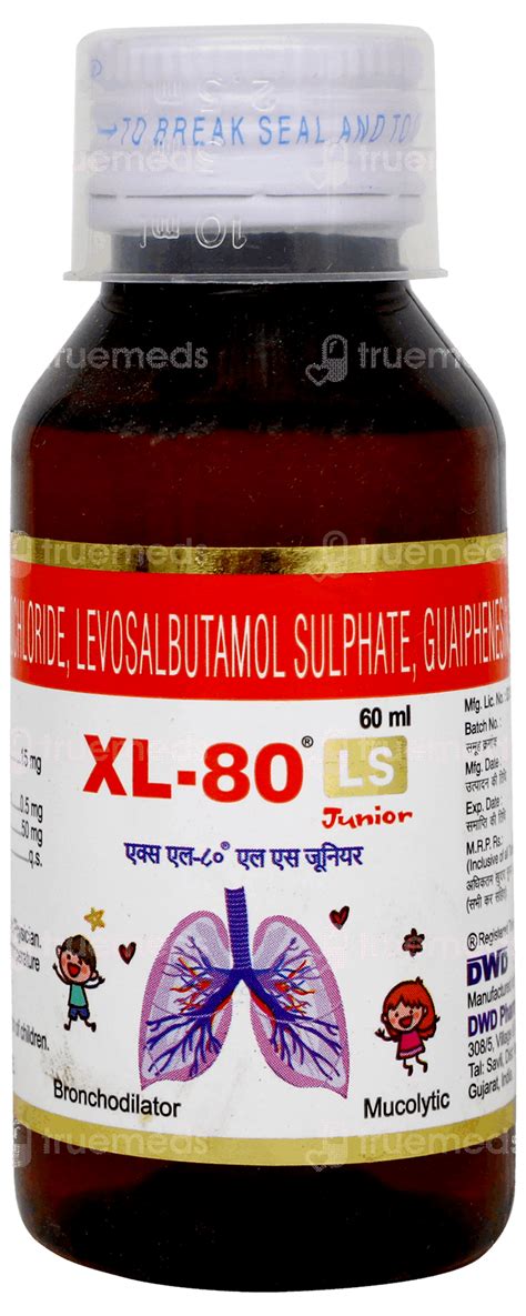 Xl 80 Ls Junior Syrup 60 Ml - Uses, Side Effects, Dosage, Price | Truemeds