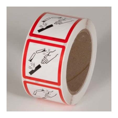 Top Tape And Label INCOM GHS1306 GHS "Corrosion" Pictogram Label, 2" x ...