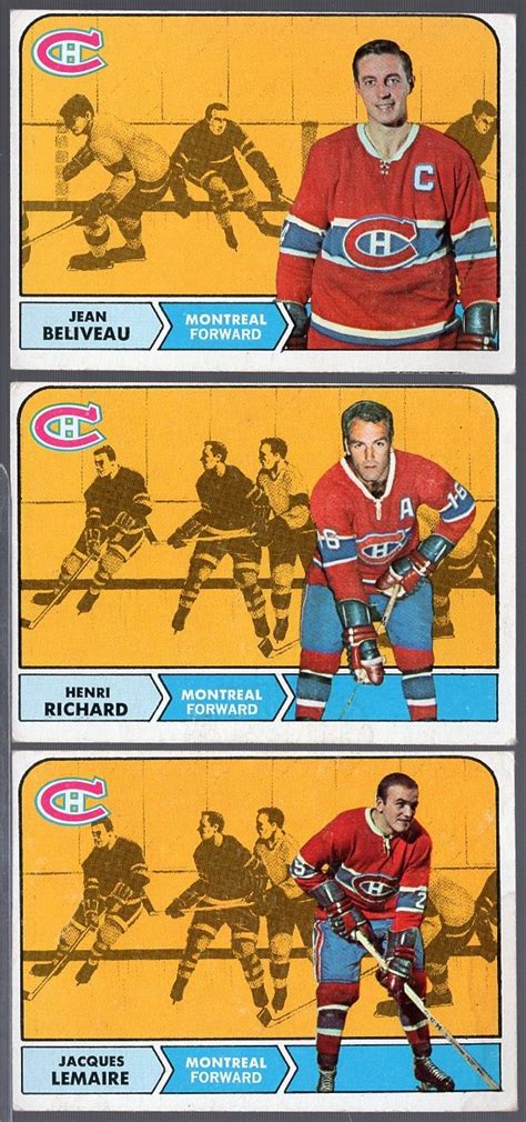 Lot Detail - 1968-69 Topps Hockey- 3 Diff. Montreal Canadiens Stars