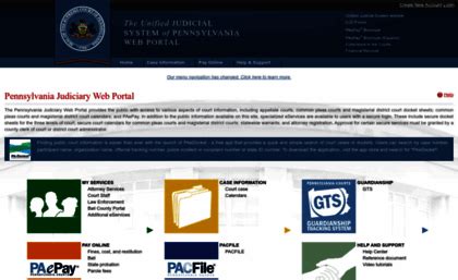 Ujsportal.pacourts.us website. Pennsylvania Judiciary Web Portal.