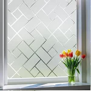 Buy HOMSUN Frosted Privacy Window Film | Self Adhesive Glass Sticker ...