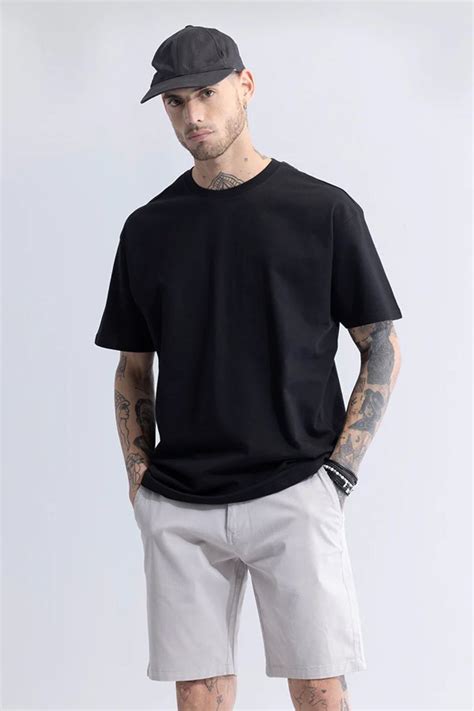 Mens Comfy Drop Shoulder Solid T-shirts - Aseztak