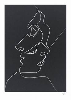 Simple Abstract Faces Black And White by Noir Print Abstract Paintings Simple Abstract Faces Black And White
