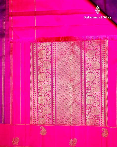 Pure Zari Vadamalli Kanjivaram Pure Silk Saree With Pink Border ...