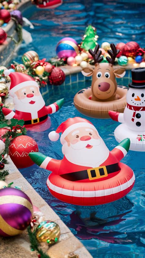 Image result for Christmas Pool Inflatables