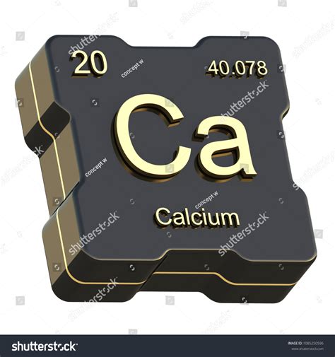 Calcium Element Symbol Periodic Table On Stock Illustration 1085250596 ...