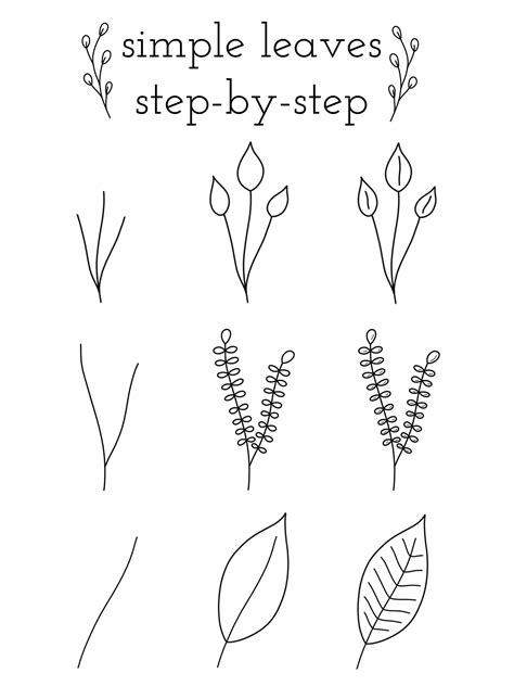 fall leaves drawing simple - Virgina Riggins