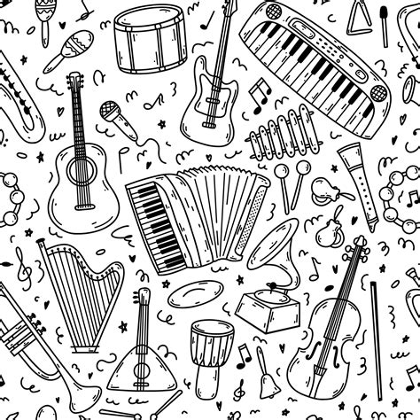 Image result for Musical Instruments Coloring Pages