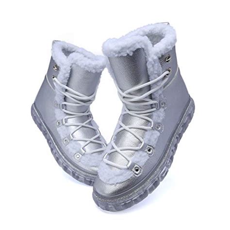 Buy Cape Robbin Huggie Warm Winter Boots for Women Girls, Faux Fur Lace ...