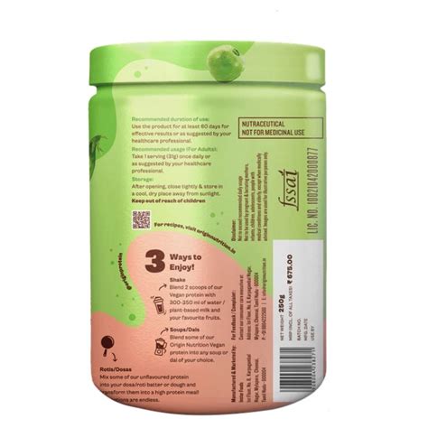Origin Nutrition Vegan Protein Powder | 25g Plant Protein