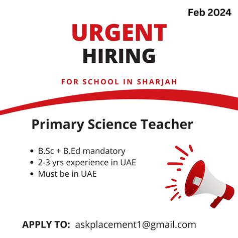 Noorine Jesseer on LinkedIn: Primary Science teacher vacancy B.Sc + B ...