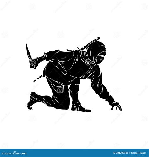 Ninjutsu Fighter. Ninja, Japanese Wrestler. Japan Martial Art Stock ...