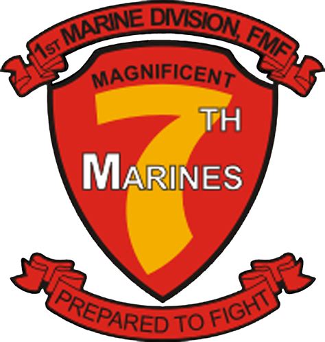 Marines Logo Png - 7th Marine Regiment Logo (1159x1219), Png Download