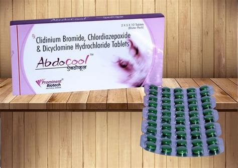 Clidinium Bromide 2.5 mg,Chlordiazepoxide 5 mg & Dicyclomine HCl. 10 mg ...