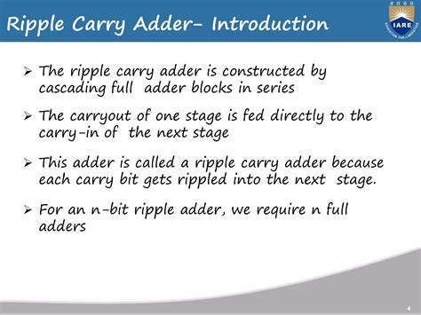 Ripple Carry Adder | PPTX