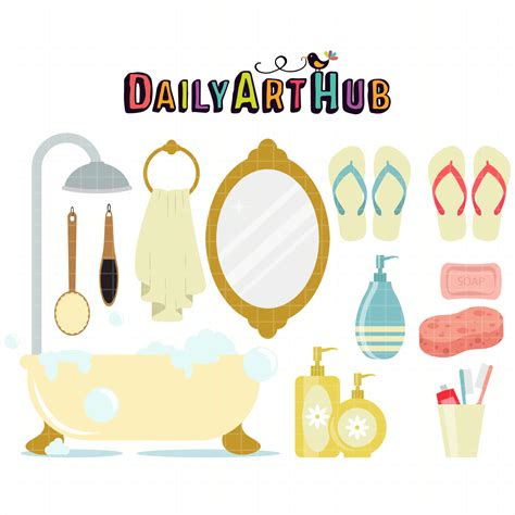 Bath Time Clip Art Set - Daily Art Hub // Graphics, Alphabets & SVG