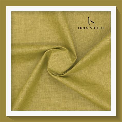 Linen look Remi - Greenish Yellow – Linen Studio