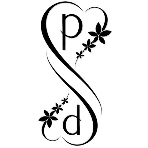 Name P Letter Tattoo Alphabet Body Temporary Tattoo Waterproof For ...