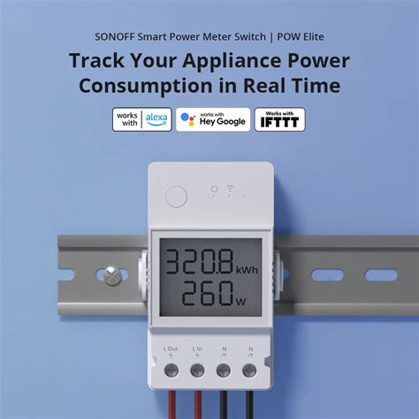 SONOFF POWR320D 20A Smart Wi-Fi Power Meter – Energy Monitoring Switch