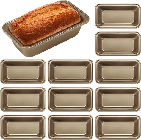 Amazon.com: Uiifan 12 Pcs Mini Loaf Pan for Baking Bread Non Stick ...