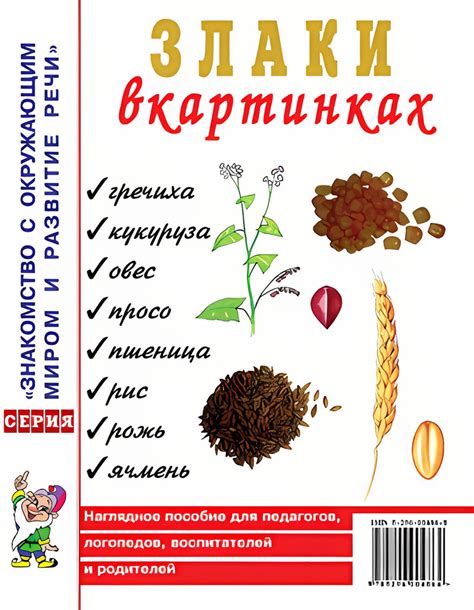 Злаки в картинках. Наглядное пособие для воспитателей, логопедов ...
