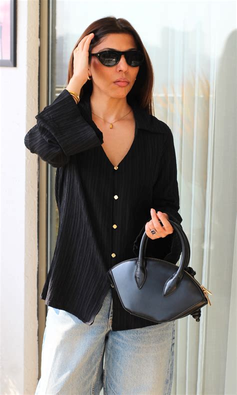 Noir Crinkled Flared Sleeve Shirt – FAIL.