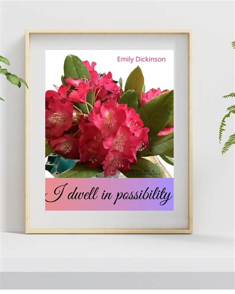 Emily Dickinson Quote I Dwell in Possibility, Digital Print - Etsy